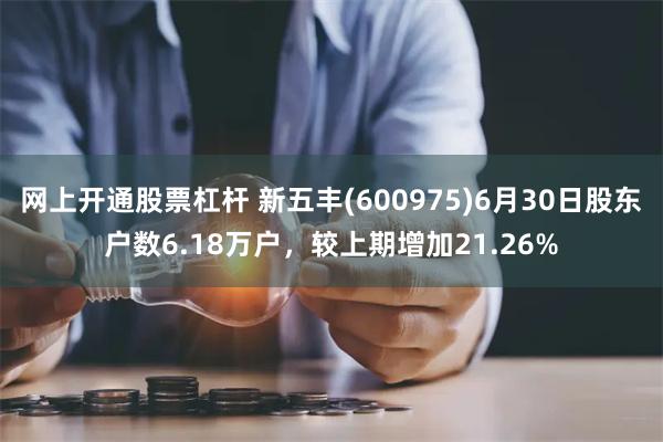 网上开通股票杠杆 新五丰(600975)6月30日股东户数6.18万户，较上期增加21.26%