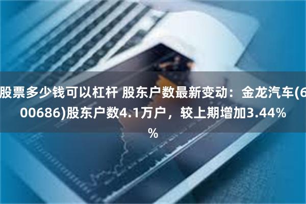 股票多少钱可以杠杆 股东户数最新变动：金龙汽车(600686)股东户数4.1万户，较上期增加3.44%