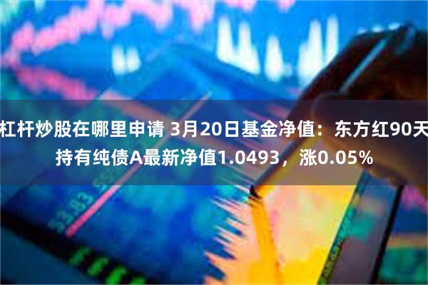 杠杆炒股在哪里申请 3月20日基金净值：东方红90天持有纯债A最新净值1.0493，涨0.05%