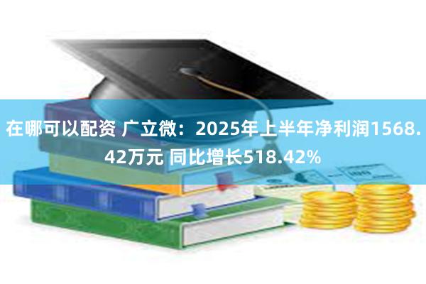 在哪可以配资 广立微：2025年上半年净利润1568.42万元 同比增长518.42%