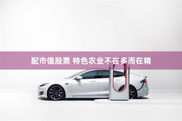 配市值股票 特色农业不在多而在精