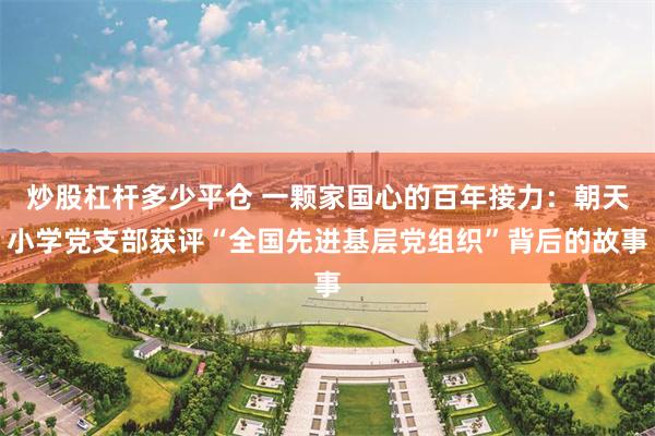 炒股杠杆多少平仓 一颗家国心的百年接力：朝天小学党支部获评“全国先进基层党组织”背后的故事